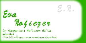 eva noficzer business card